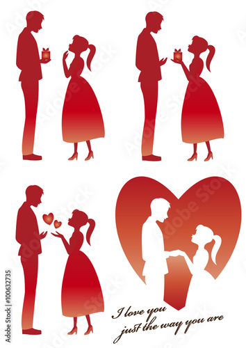 カップル シルエット ハート Stock Vector Adobe Stock カップル シルエット ハート Stock Vector Adobe Stock