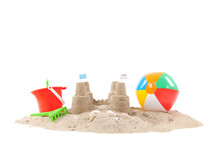 Beach With Sand And Toys