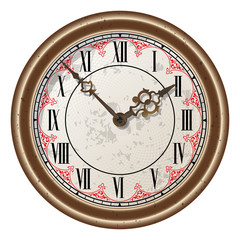 Ancient clock vector