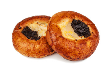 bun with cheese and poppy seeds