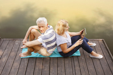 Wall Mural - Relaxed seniors