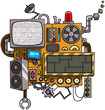 © Malchev - Machine / Fictional cartoon machine with copy space isolated over white background.