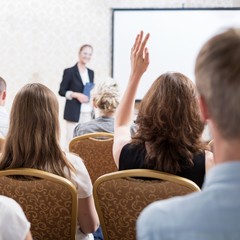 Wall Mural - Students on academic conference