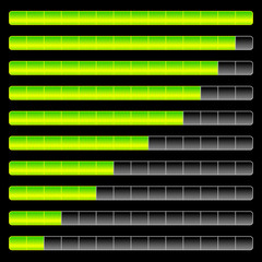 Aufkleber - Horizontal progress, loading bar templates. vector illustration.