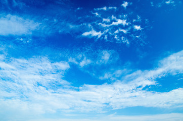 blue sky with cloud closeup