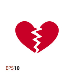 Poster - Broken heart icon for web and mobile