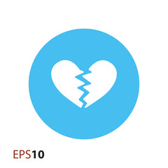 Poster - Broken heart icon for web and mobile
