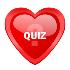 Poster - quiz red heart valentine glossy web icon
