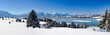 Panorama Landschaft vom Forggensee im Winter