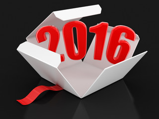 Poster - Open package with 2016. Image with clipping path
