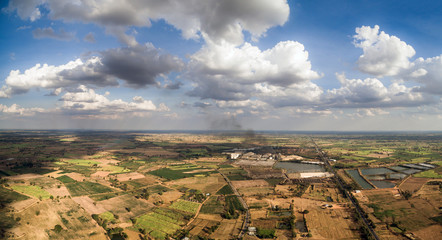 Wall Mural - cloud and sky with skyline view background