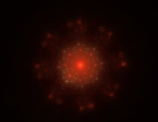 Poster - abstract fractal wreckage, digital artwork for creative graphic design