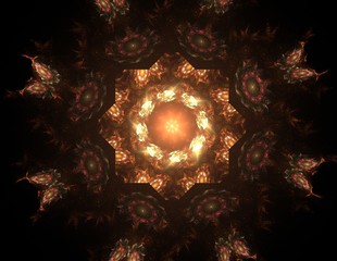Poster - Abstract fractal wreckage, digital artwork for creative graphic design