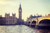 Fototapeta Big Ben - Big Ben and Westminster Bridge