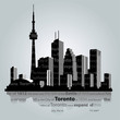 Vector illustration. Toronto city silhouette.