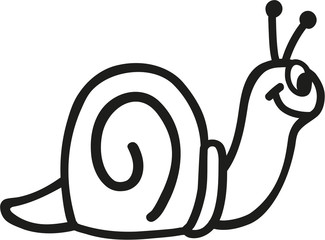 Sticker - Snail comic style contour