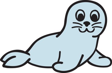 Sticker - Seal handdrawn cartoon