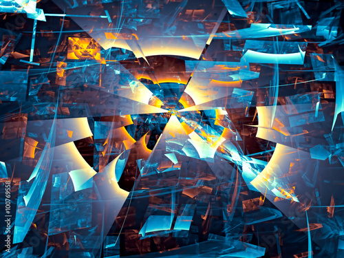 Fotomural Abstract digitally generated image chaos background