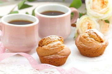 Muffins and coffee