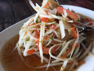 Poster - Papaya salad with crab