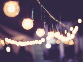 Lights decoration Festival Event outdoor vintage tone