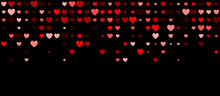 Valentine's Background With Hearts.