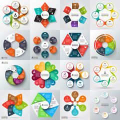 Aufkleber - Big set of vector elements for infographic.