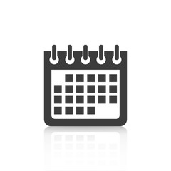 Poster - calendar icon web design and flat illustration