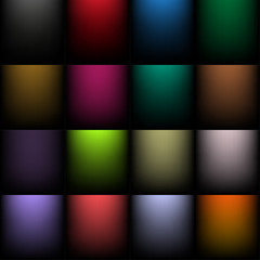 Canvas Print - set of colored backgrounds with a radial gradient