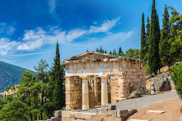 Wall Mural - The Athenian treasury in Delphi