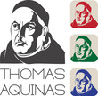 Thomas Aquinas Vector Illustration