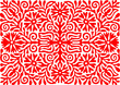 Traditional Hungarian vintage embroidery pattern - red (region: Buzsak)