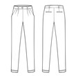 Menswear classic trouser - Flat fashion template 