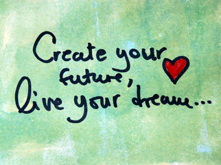 Wall Mural - inspirational message create your future
