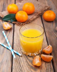 Poster - Fresh citrus juice and tangerines