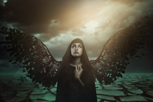Dark angel with broken wings