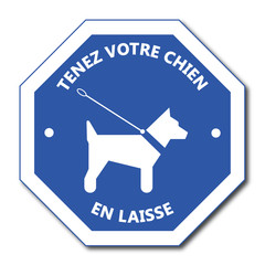 Wall Mural - Logo chien en laisse.