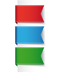 Fototapete - Bookmark ribbon set vector