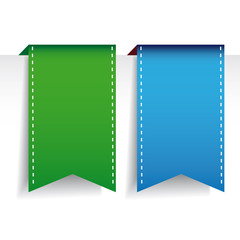 Fototapete - Bookmark ribbon set vector