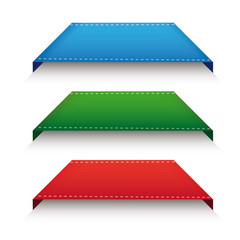 Poster - Corner ribbon set vector