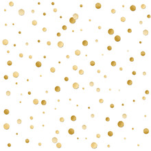 Seamless Scattered Shiny Golden  Glitter Polka Dot  Pattern