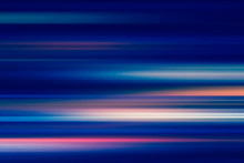 Abstract Of Night Lights In The City With Motion Blur
