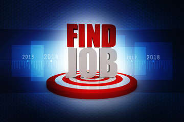 Poster - Search Job Concept 3d illustration