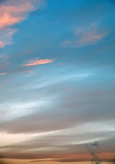 Wall Mural - colorful bokeh defocused abstract background which was created based on beautiful sunrise flame clouds in the sky