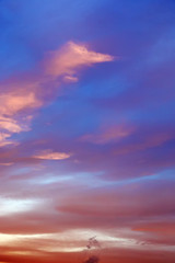 Wall Mural - colorful bokeh defocused abstract background which was created based on beautiful sunrise flame clouds in the sky