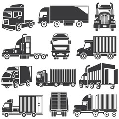 Wall Mural - truck icons, car icons