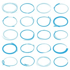 Wall Mural - blue circle highlighter elements