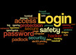 © kalpis - Login, word cloud concept 2