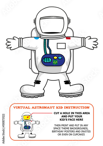 Astronaut Suit Cut Out Activity for Kids for Birthdays or Educational ...