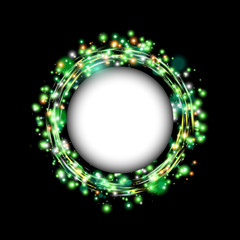 Wall Mural - round shiny frame background. vector illustration